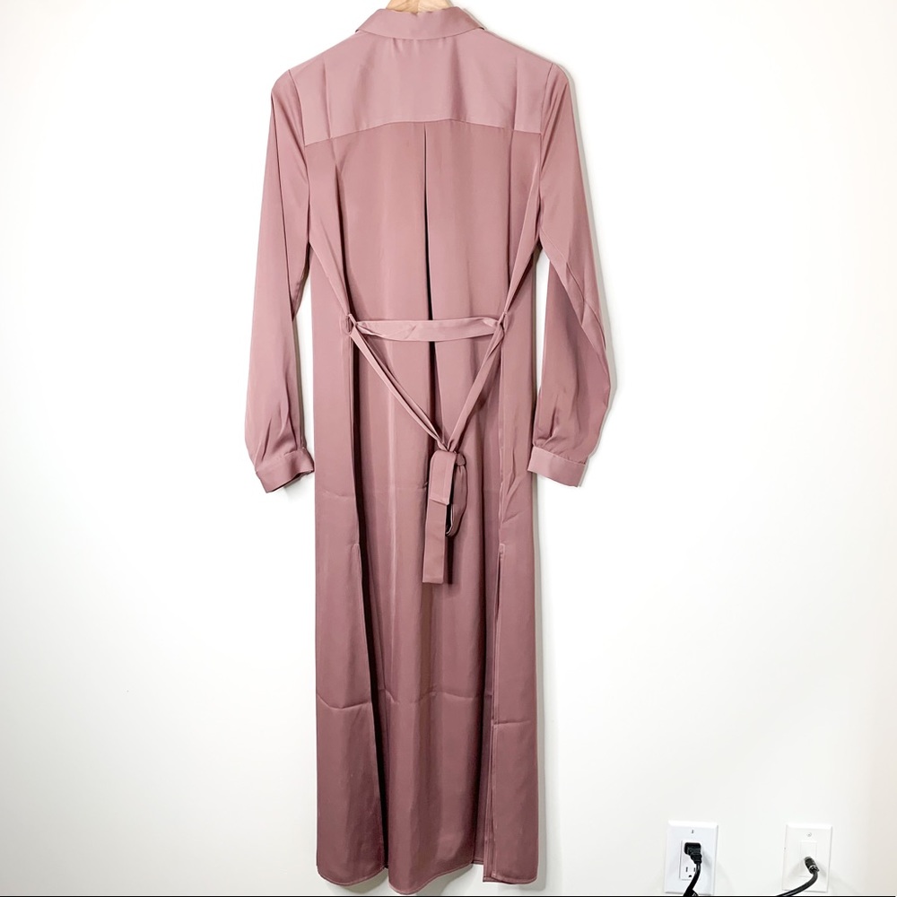 L’Academie Long Sleeve Shirt Dress Mauve S NWT - Picture 14 of 15
